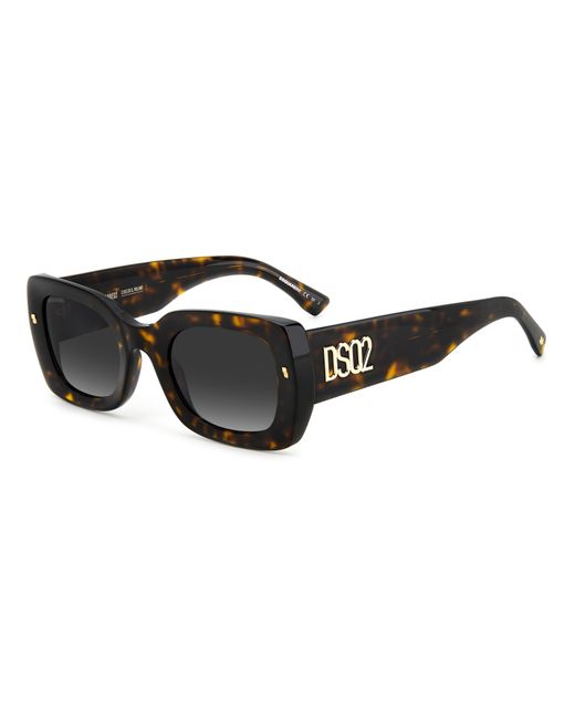 DSquared² Black D2 0061/S 086/9O Sunglasses Acetate Geometric Shaded for men