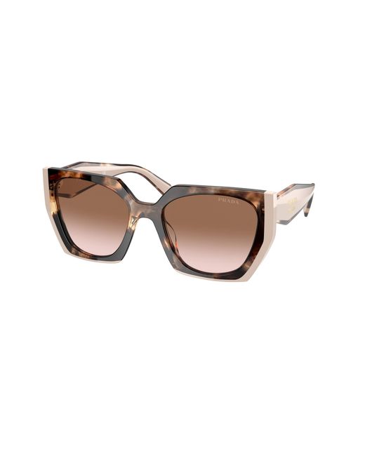 Prada Black Pr 15Ws 01R0A6 Sunglasses Acetate Squared Normal Shaded