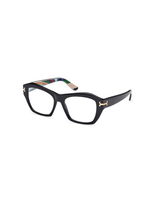 Emilio Pucci Black Ep5264 005 Optical Frames Acetate Geometric Normal