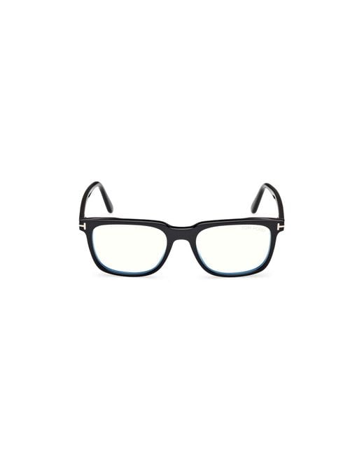Tom Ford Black Ft6080-B 001 Optical Frames Acetate Squared Normal for men