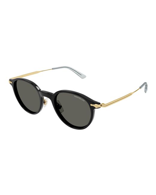 Montblanc Black Mb0362S 001 Sunglasses Acetate Round for men