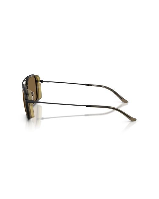 Emporio Armani Black Ea2162 300171 Sunglasses Metal Squared Normal for men