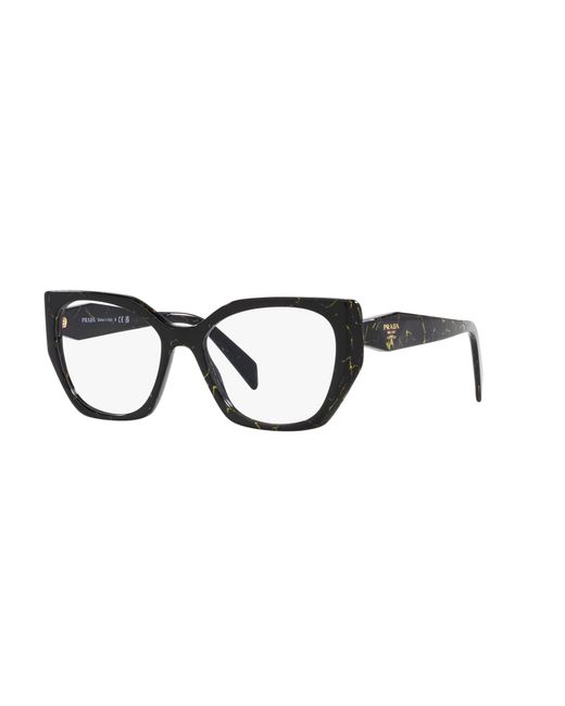 Prada Black Pr 18Wv 19D1O1 Optical Frames Acetate Transparent Geometric Normal