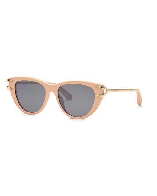 Roberto Cavalli Black Src031 9Lhx Sunglasses Acetate Cat Eye Normal Mirror