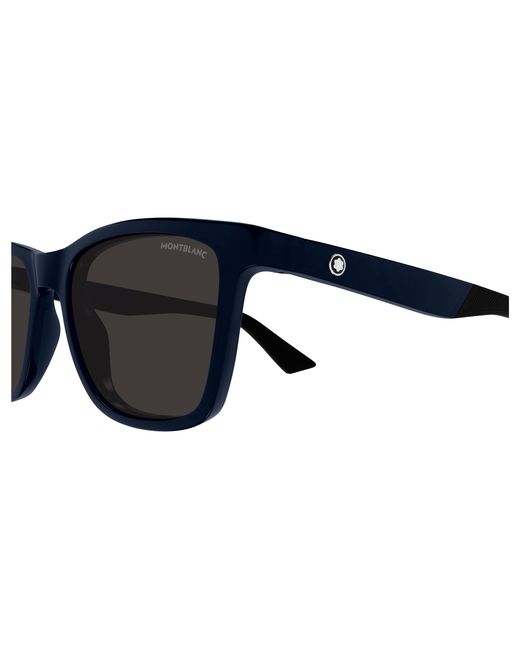 Montblanc Black Mb0399S 004 Sunglasses Injected Squared for men