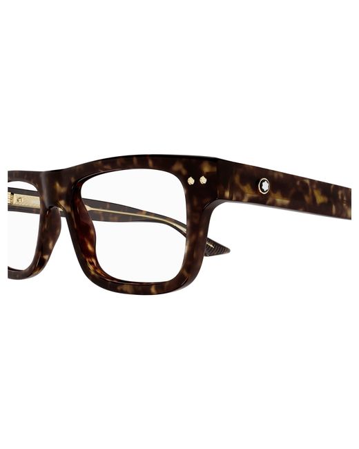 Montblanc Black Mb0289O 006 Optical Frames Acetate Squared for men