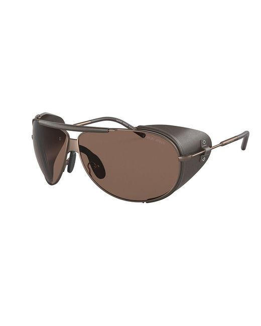 Giorgio Armani Black Ar6139Q 300673 Sunglasses Metal Pilot Normal for men