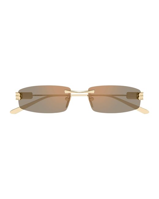 Balenciaga Black Bb0488S 007 Sunglasses Metal Squared for men