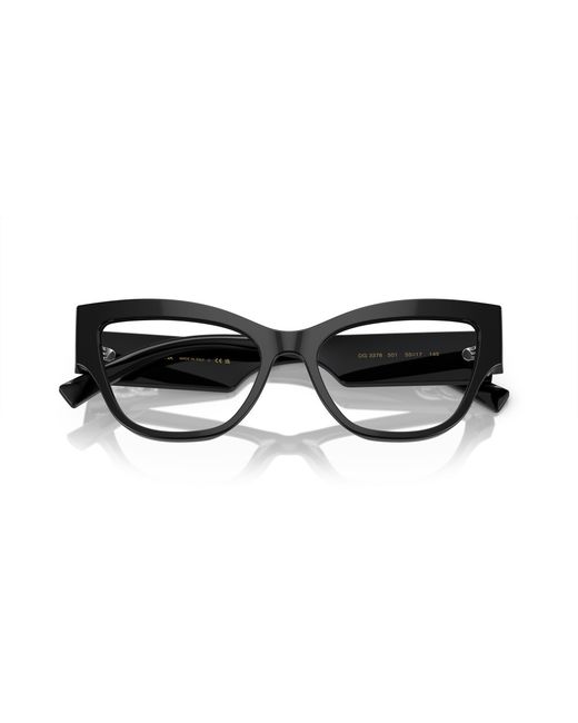 Dolce & Gabbana Black Dg3378 501 Optical Frames Acetate Transparent Cat Eye Normal
