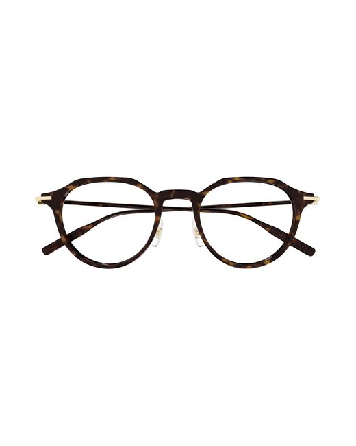Montblanc Black Mb0355O 002 Optical Frames Injected Transparent Round for men