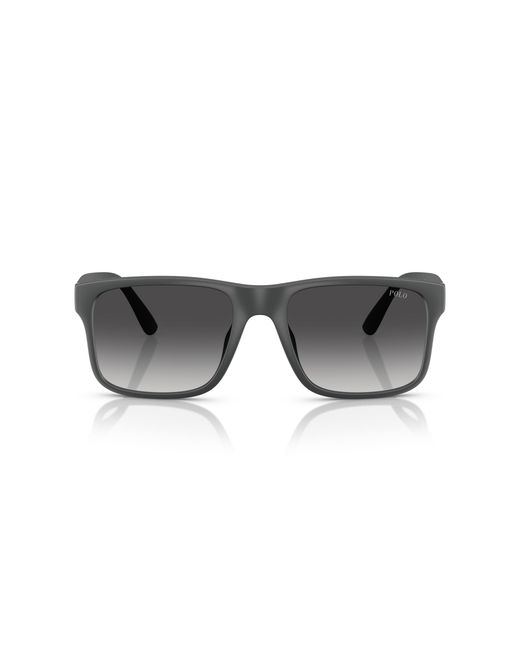 Polo Ralph Lauren Black Ph4195U 55898G Sunglasses Injected Geometric Normal Shaded for men