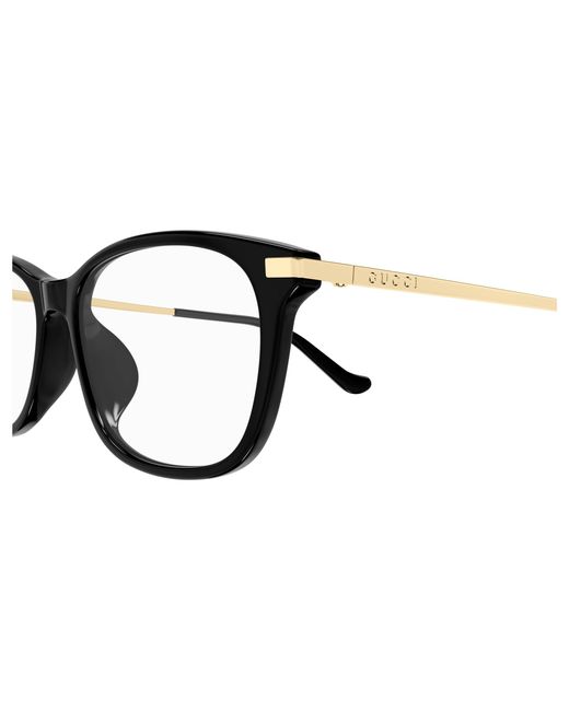 Gucci Black Gg1902Oa 002 Optical Frames Acetate Transparent Squared