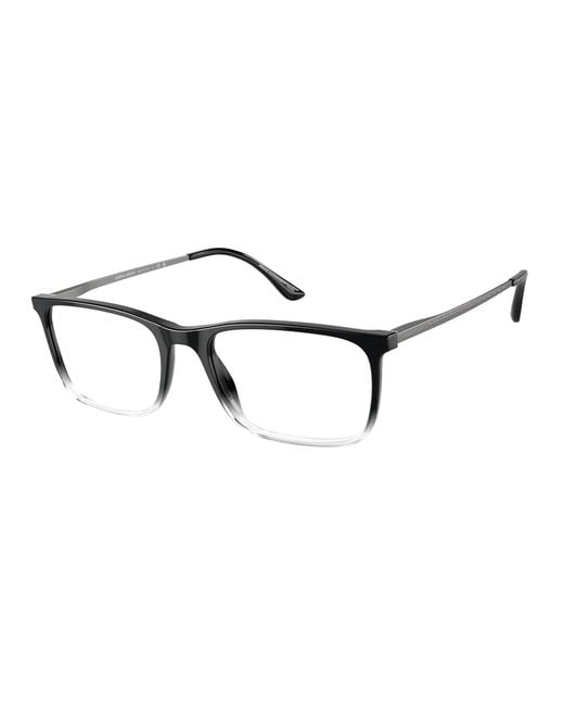 Giorgio Armani Black Ar7199 6022 Optical Frames Acetate Transparent Squared Normal for men