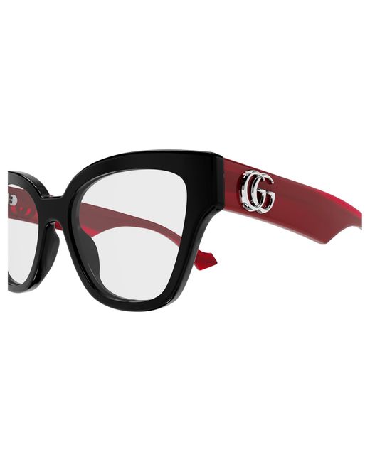 Gucci Black Gg1424O 013 Optical Frames Acetate Transparent Round