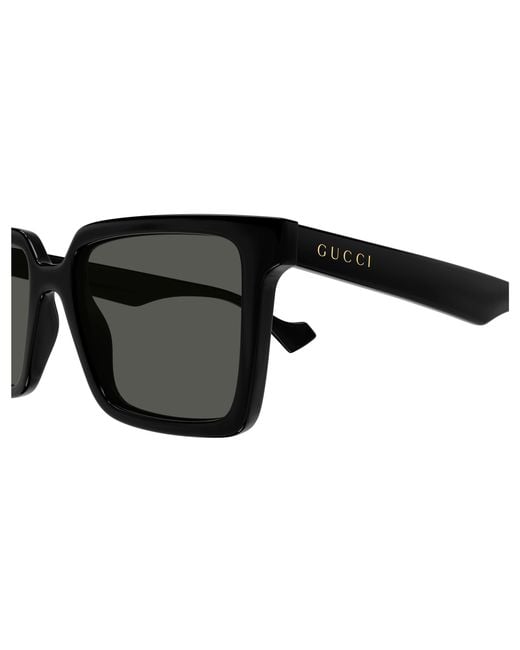 Gucci Black Gg1540S 001 Sunglasses Injected Squared for men