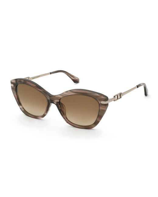 Twinset Black Stw148 0Vbl Sunglasses Acetate Butterfly Normal Nuanced