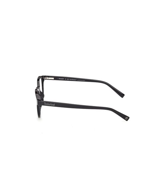 Timberland Black Tb50100-H 005 Optical Frames Injected Round Normal for men