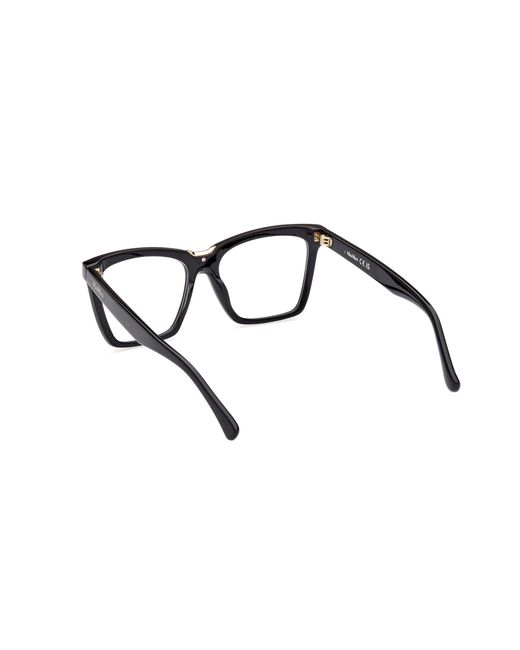 Max Mara Black Mm5111 001 Optical Frames Acetate Squared Normal