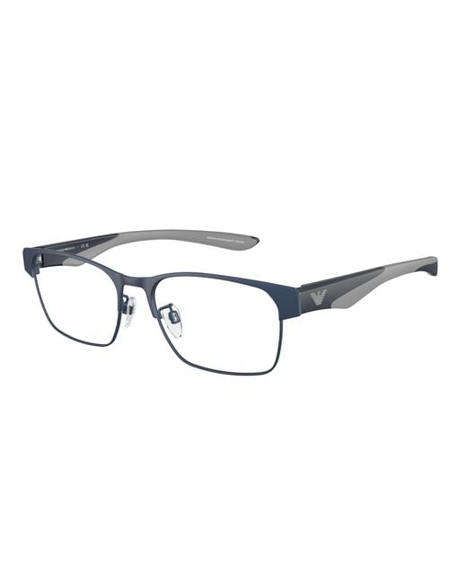 Emporio Armani Black Ea1141 3018 Optical Frames Metal Transparent Squared Normal for men