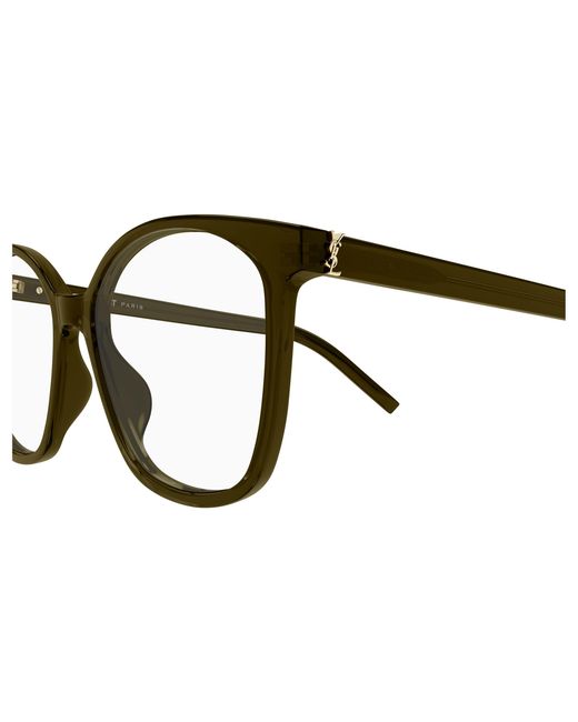 Saint Laurent Black Sl M162 006 Optical Frames Acetate Transparent Round