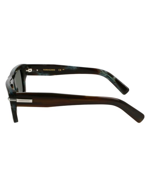 Ferragamo Black Sf2034S 319 Sunglasses Acetate Squared Normal for men