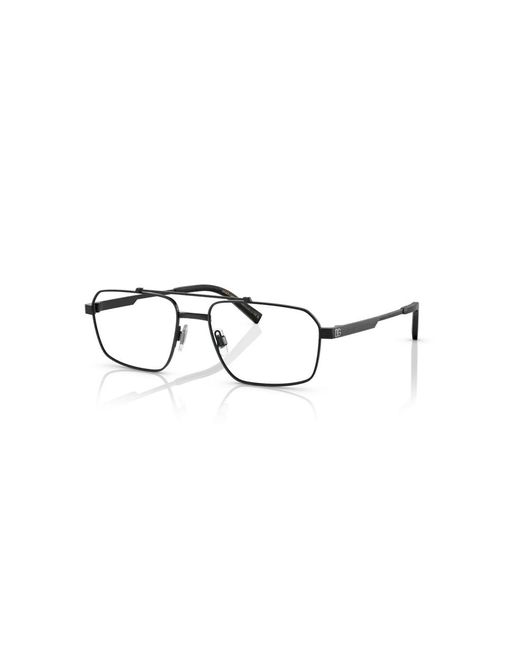 Dolce & Gabbana Black Dg1345 1106 Optical Frames Metal Squared for men