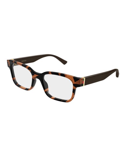 Gucci Black Gg2087O 007 Optical Frames Injected Transparent Squared for men