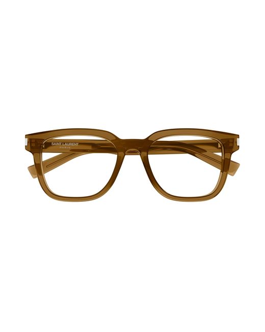 Saint Laurent Black Sl 711 Opt 004 Optical Frames Acetate Transparent Squared for men