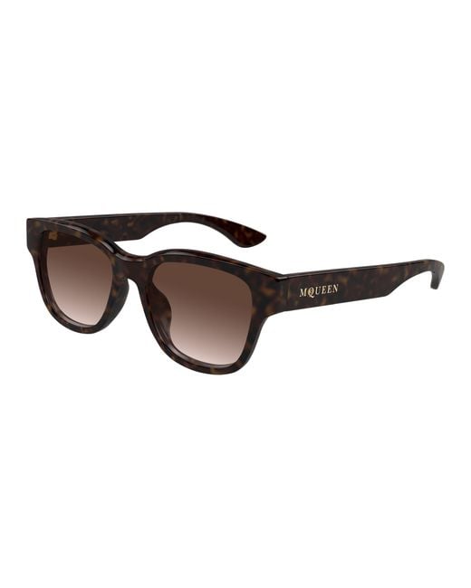 McQueen Black Am0528Sa 002 Sunglasses Acetate Squared