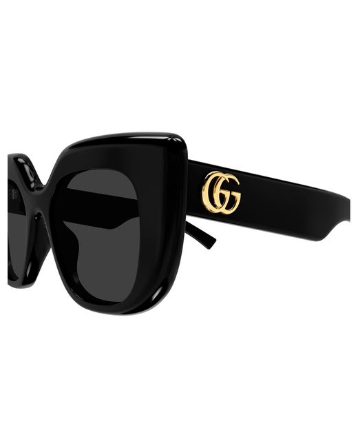 Gucci Black Gg2030S 001 Sunglasses Acetate Squared