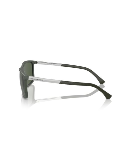 Emporio Armani Green Ea4058 50589A Sunglasses Injected Squared Polarized for men
