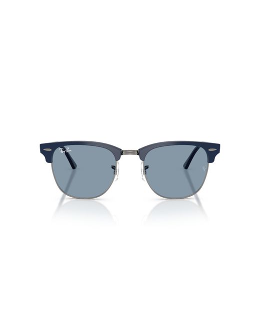 Ray-Ban Black Rb3016f Clubmaster Low Bridge Fit Square Sunglasses
