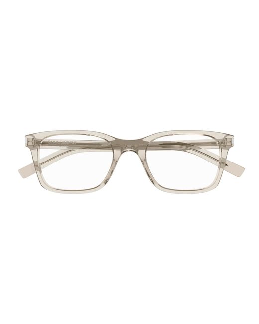 Saint Laurent Black Sl 718 Slim 004 Optical Frames Acetate Transparent Squared for men