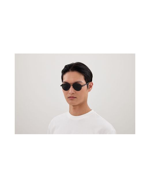 Saint Laurent Black Sl 843 001 Sunglasses Metal Round for men