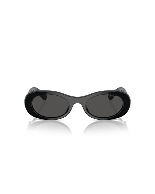Miu Miu Black Mu 06Zs 1Ab5S0 Sunglasses Acetate Round Normal