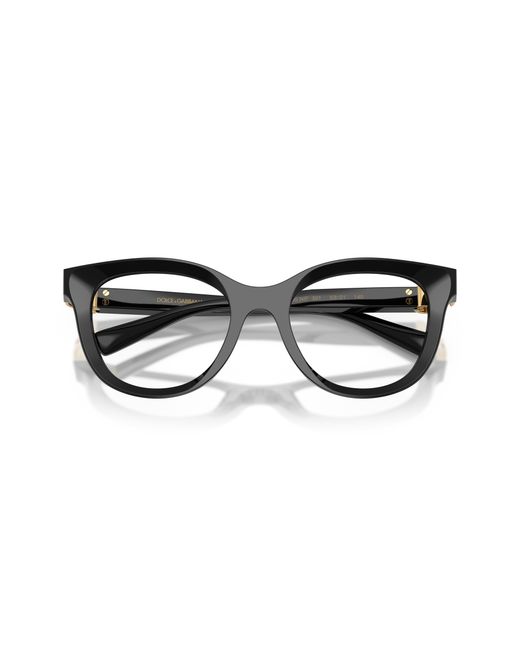 Dolce & Gabbana Black Dg3437 501 Optical Frames Acetate Transparent Pantos Normal