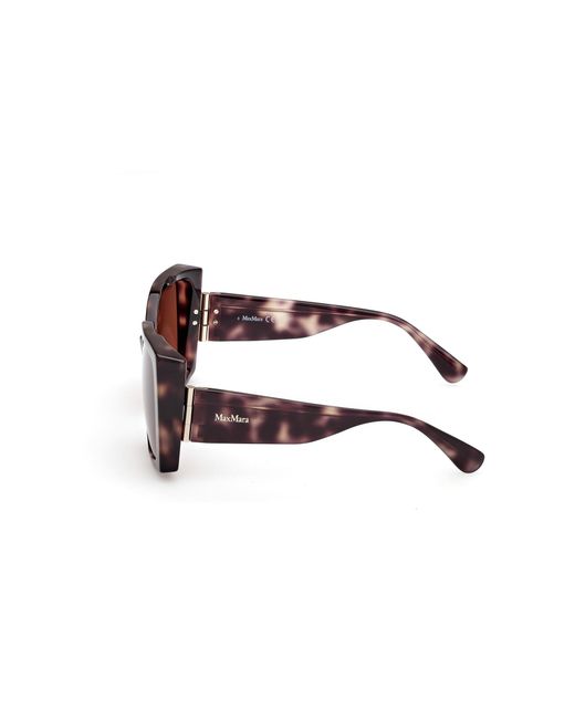 Max Mara Black Mm0131 Hinge 55E Sunglasses Acetate Squared Normal