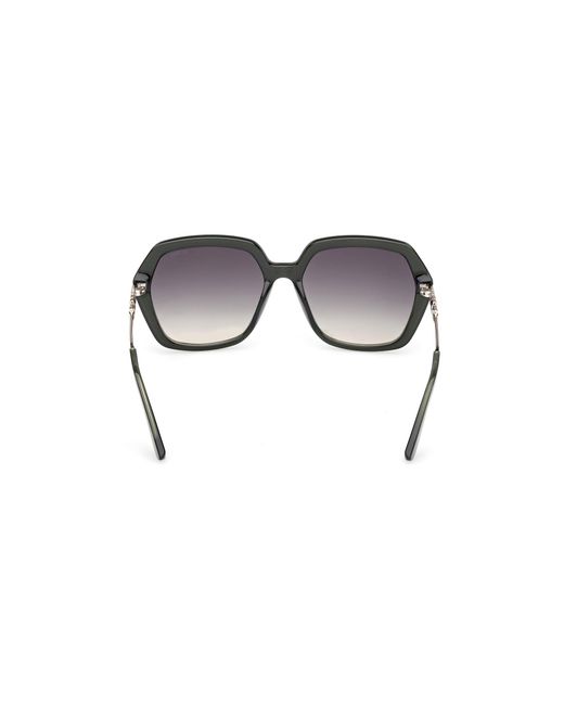 Guess Black Gu00267 96P Sunglasses Injected Geometric Normal