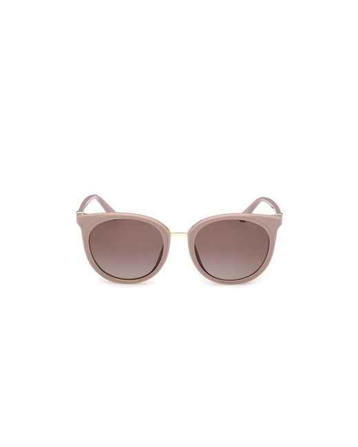 Guess Black Gu00282 57F Sunglasses Injected Round Normal