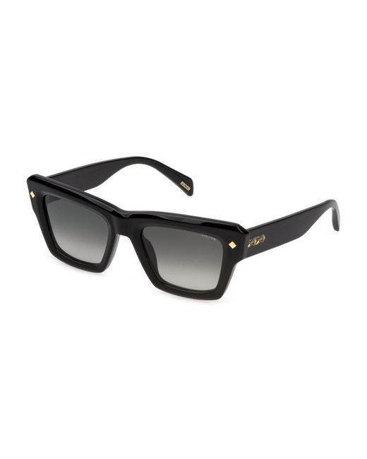 Police Black Splp48 New Dawn 2 700 Sunglasses Acetate Smoke Squared Normal Shaded