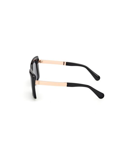 MAX&Co. Black Mo0134 01A Sunglasses Injected Smoke Squared Normal