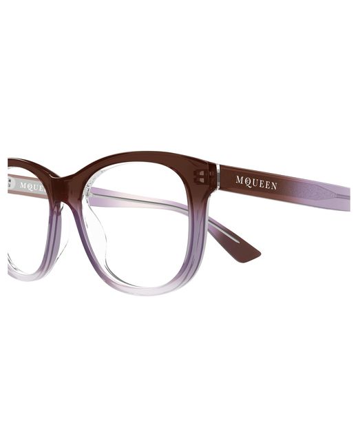 McQueen Black Am0568O 012 Optical Frames Acetate Transparent Cat Eye