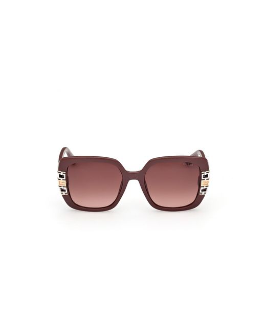 Guess Black Gu00294 69F Sunglasses Injected Squared Normal