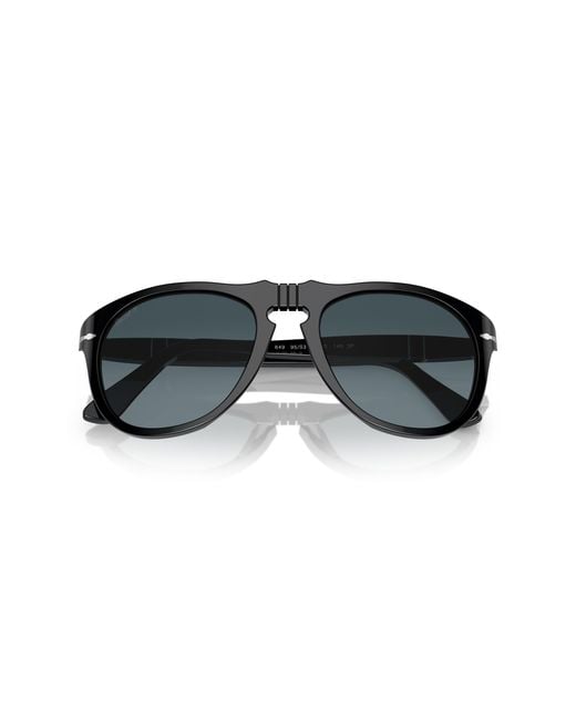 Persol Black Po0649 95/S3 Sunglasses Acetate Pilot Polarized Shaded for men