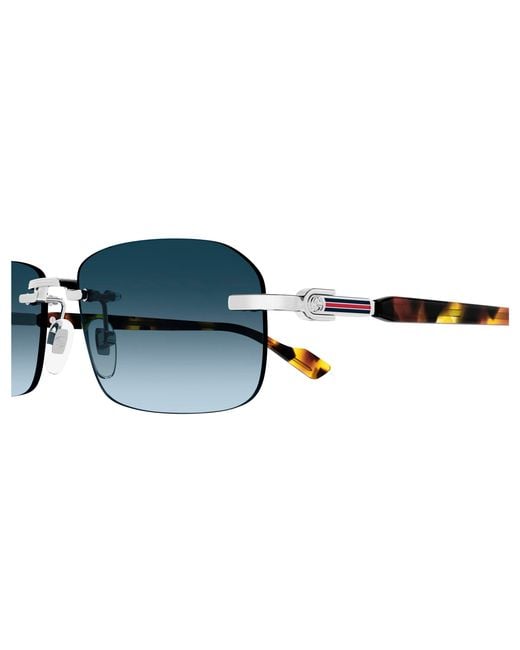 Gucci Black Gg1221S 007 Sunglasses Metal Squared for men