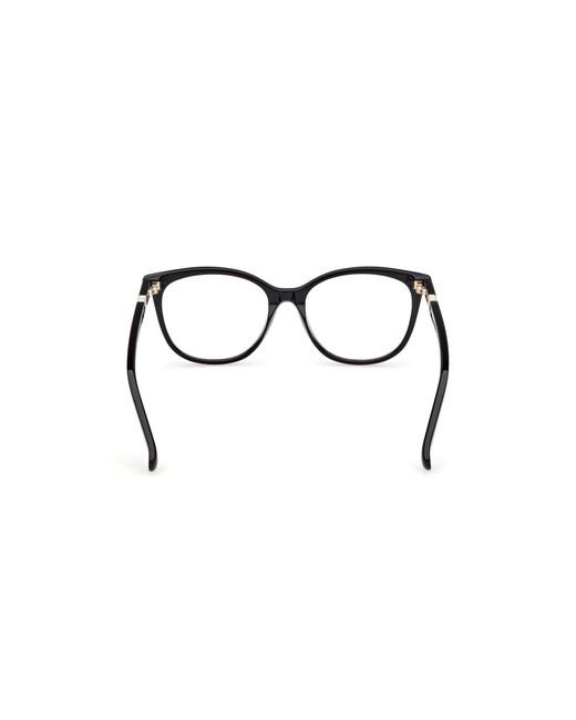 Max Mara Black Mm5238 001 Optical Frames Acetate Round Normal