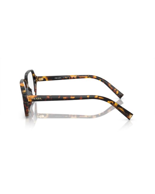 Prada Black Pr A02V Vau1O1 Optical Frames Acetate Transparent Pillow Normal