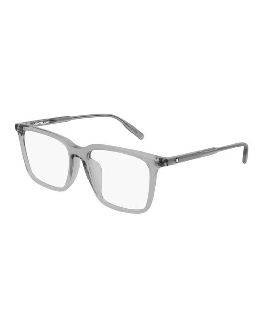 Montblanc Black Mb0011Oa 004 Optical Frames Acetate Transparent Squared for men