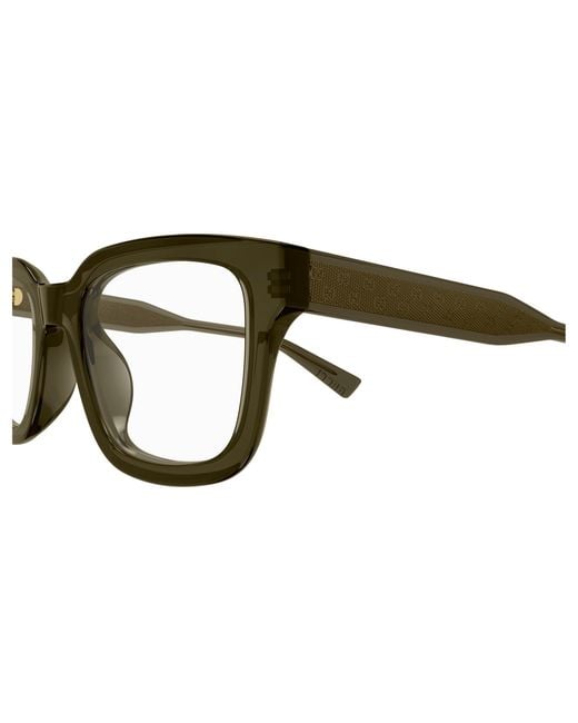 Gucci Black Gg2071Ol 003 Optical Frames Acetate Transparent Squared for men
