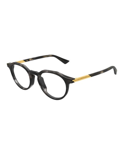 Bottega Veneta Black Bv1263O 005 Optical Frames Acetate Transparent Round for men